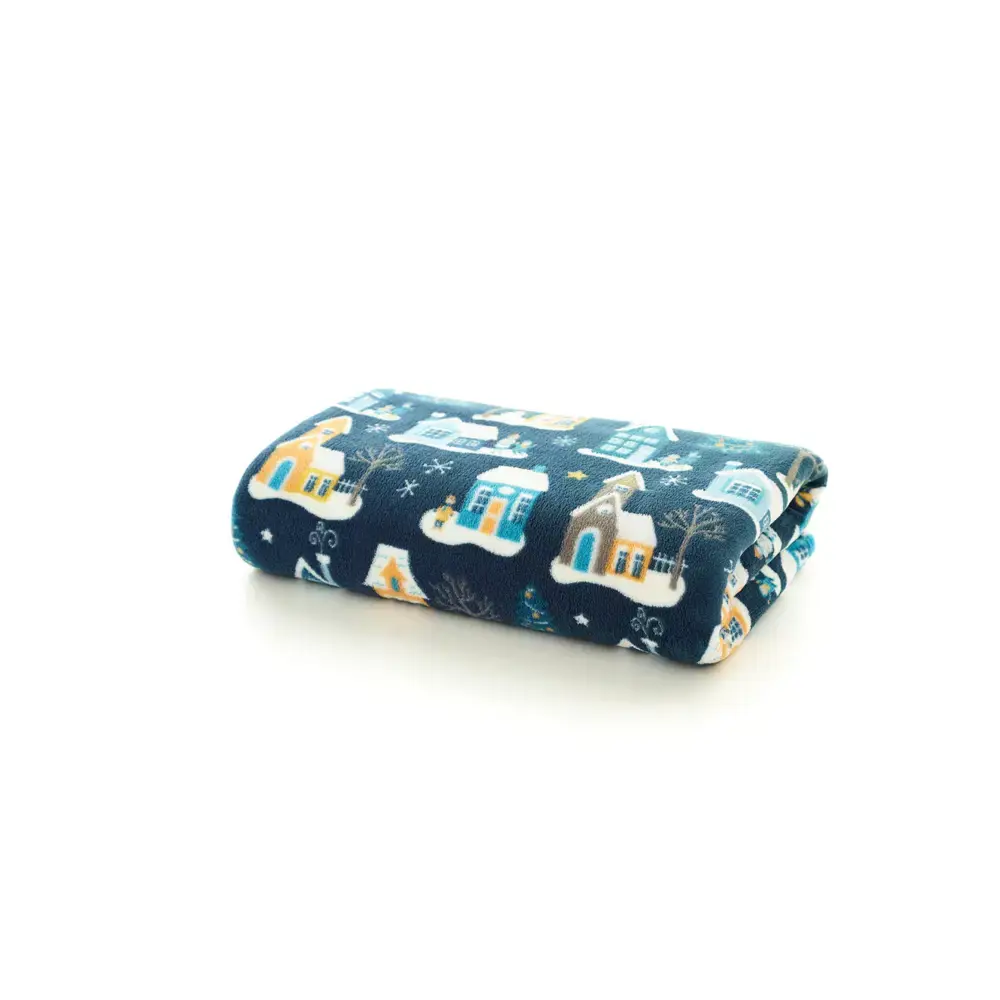 Deyongs Festive Village Super Soft Fleece Throw